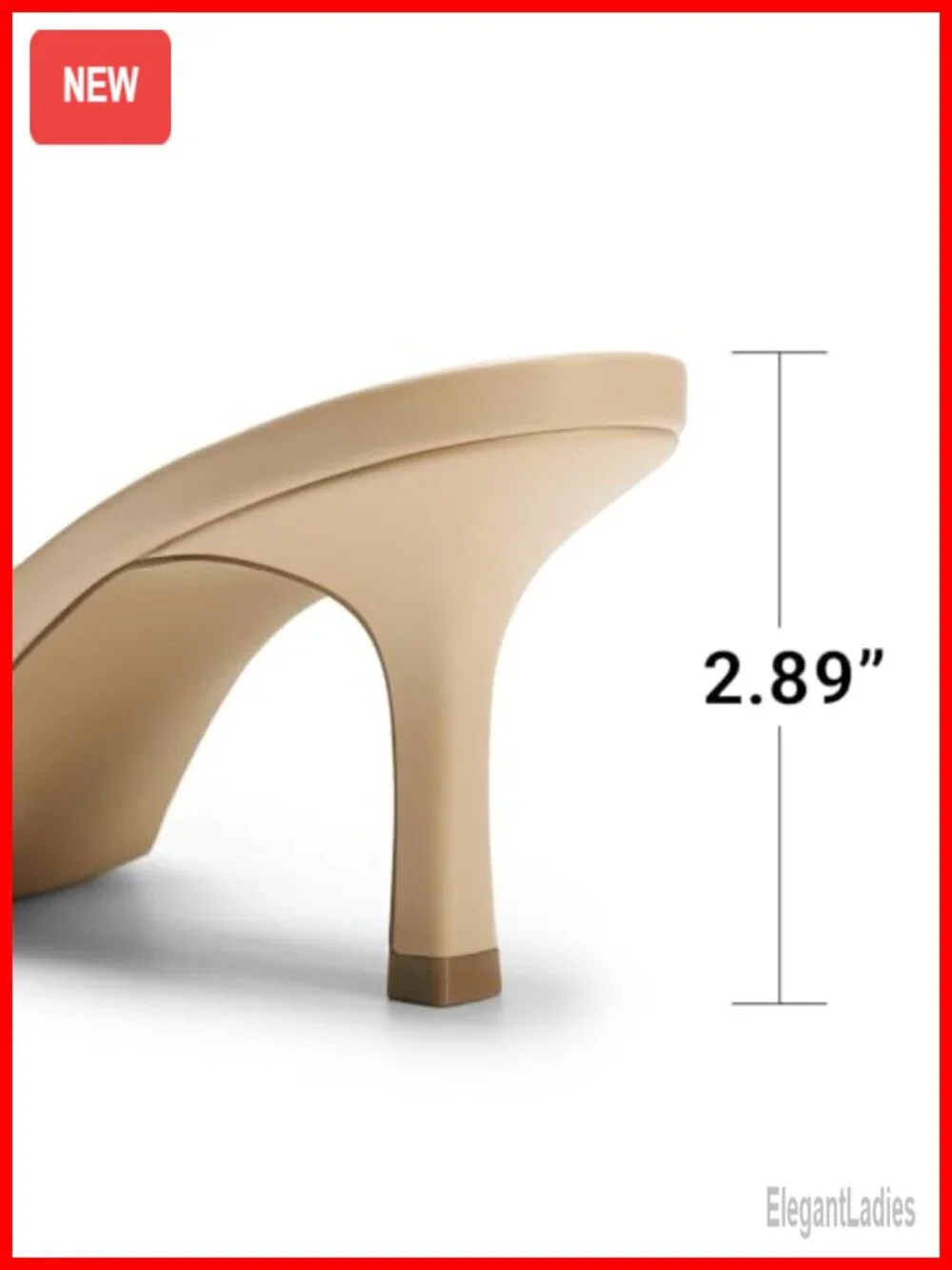 Women's Kitten Heels Sandals Square Toe Slip On Low Heels Mules